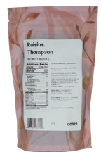 Raisins, Thompson, Dried Fruit - Country Life Natural Foods