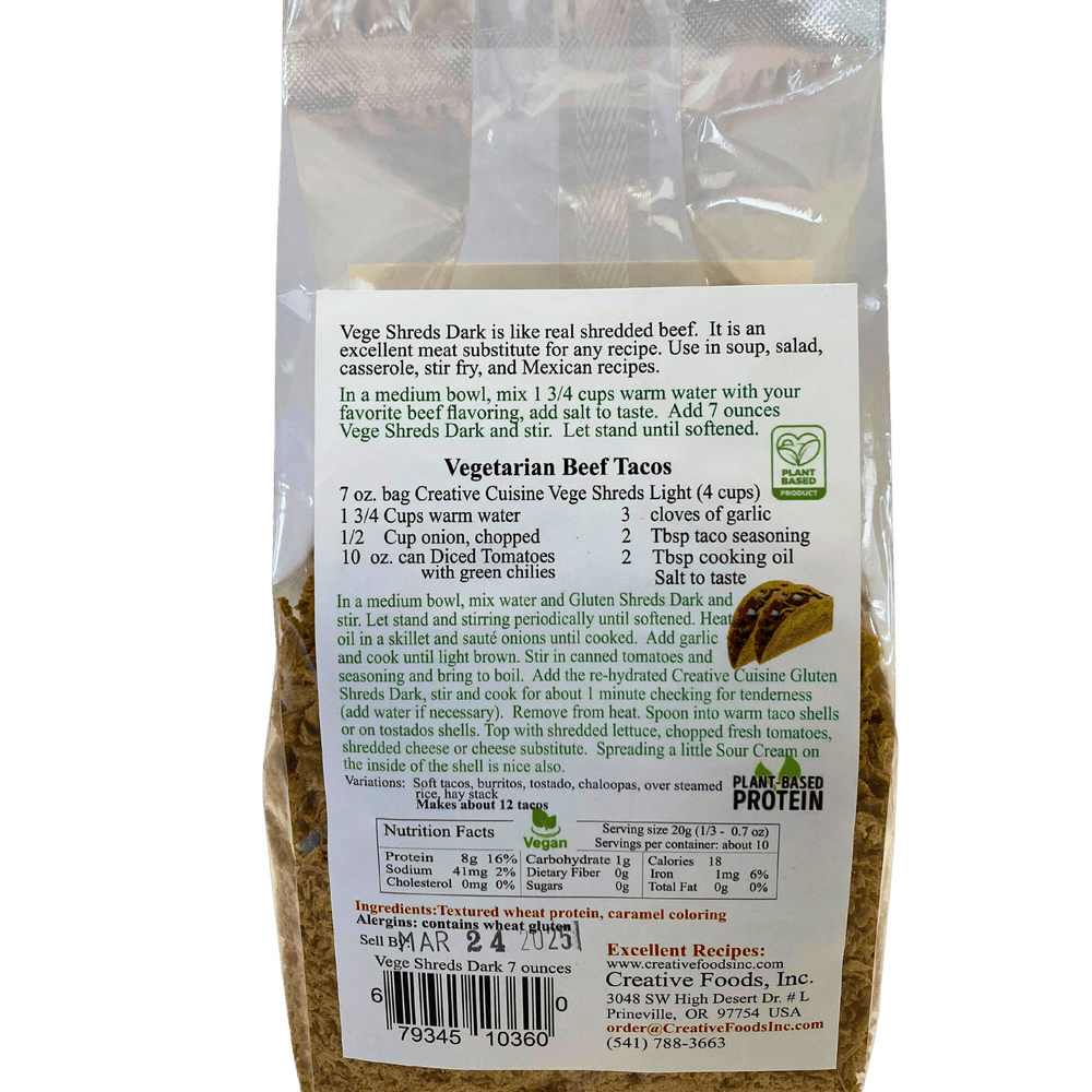 
                  
                    Vege Shreds, Dark - Country Life Natural Foods
                  
                