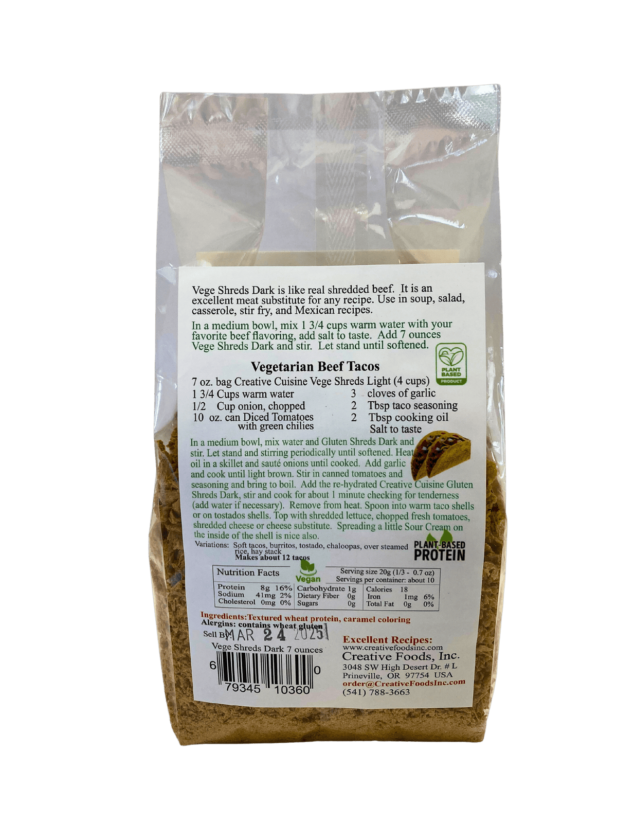 Vege Shreds, Dark - Country Life Natural Foods