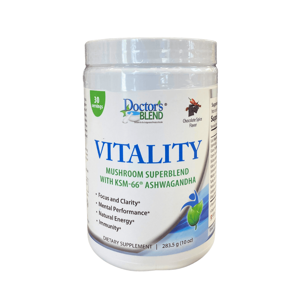 Vitality Mushroom SuperBlend Powder with Ashwagandha - Country Life Natural Foods