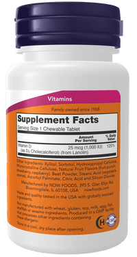 
                  
                    Vitamin D - 3 1,000 IU, Chewable - Country Life Natural Foods
                  
                