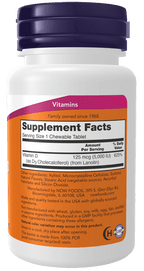 Vitamin D-3 Chewable 5,000 IU, Vitamins & Supplements - Country Life Natural Foods