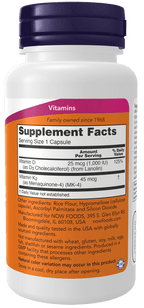 Vitamin D-3 & K-2 Capsules, Vitamins & Supplements - Country Life Natural Foods