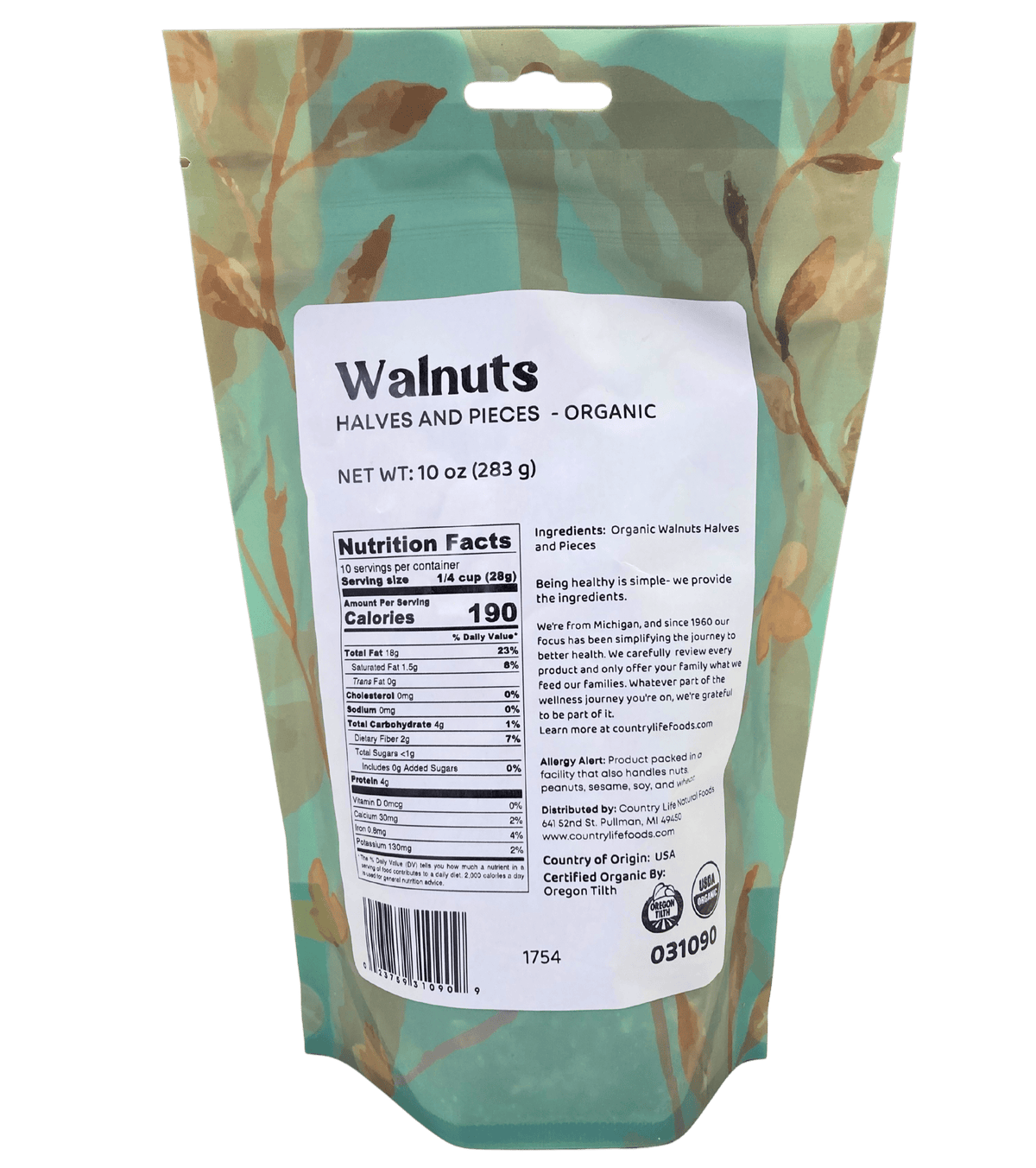 Walnut Pieces, Organic - Country Life Natural Foods