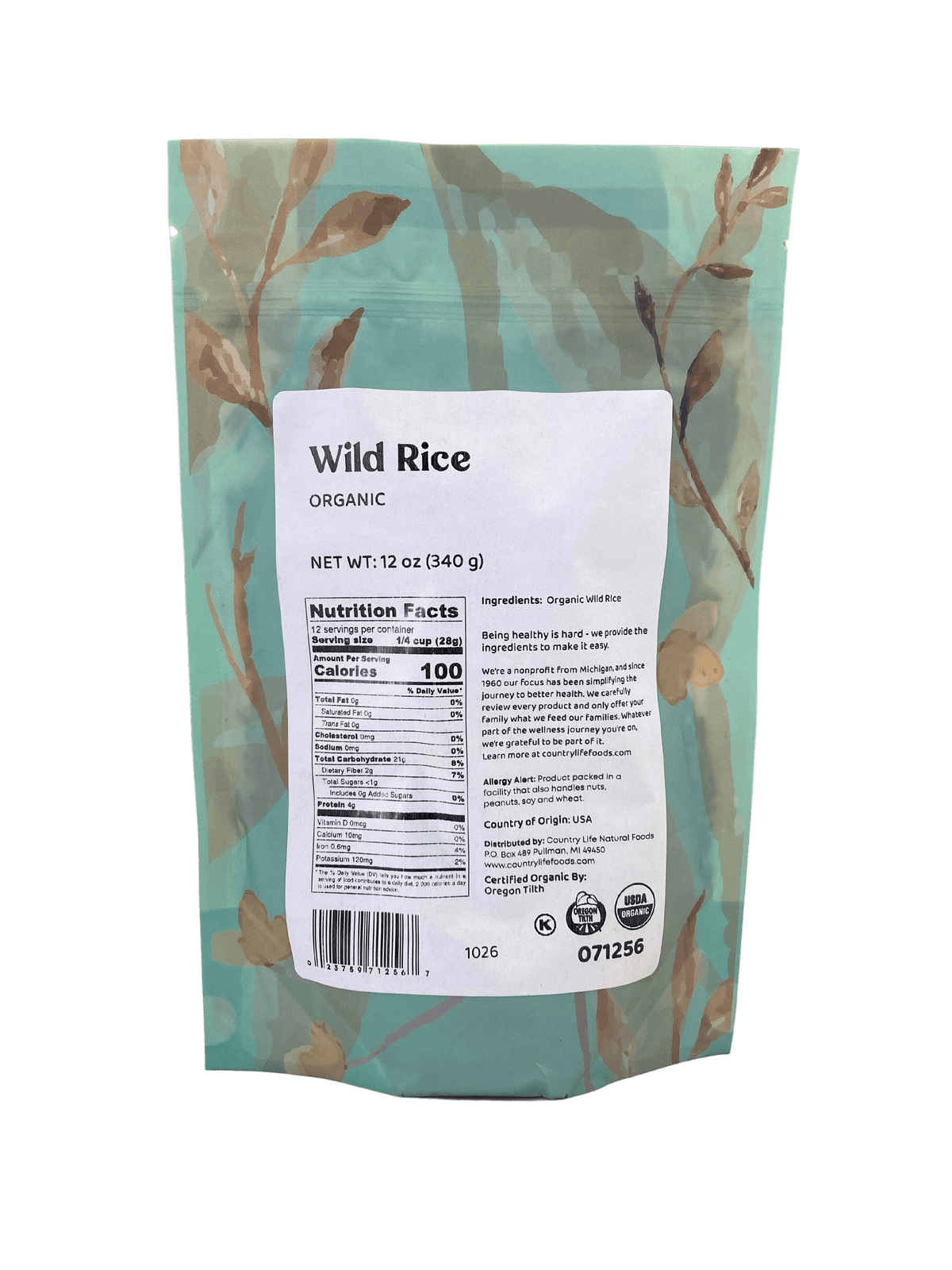Wild Rice Packaged Wild Rice, Organic | Country Life Natural Foods