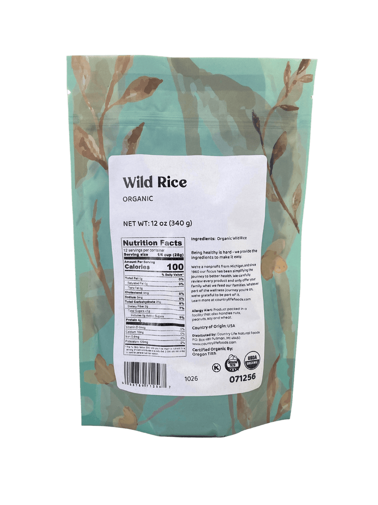 
                  
                    Wild Rice, Organic - Country Life Natural Foods
                  
                