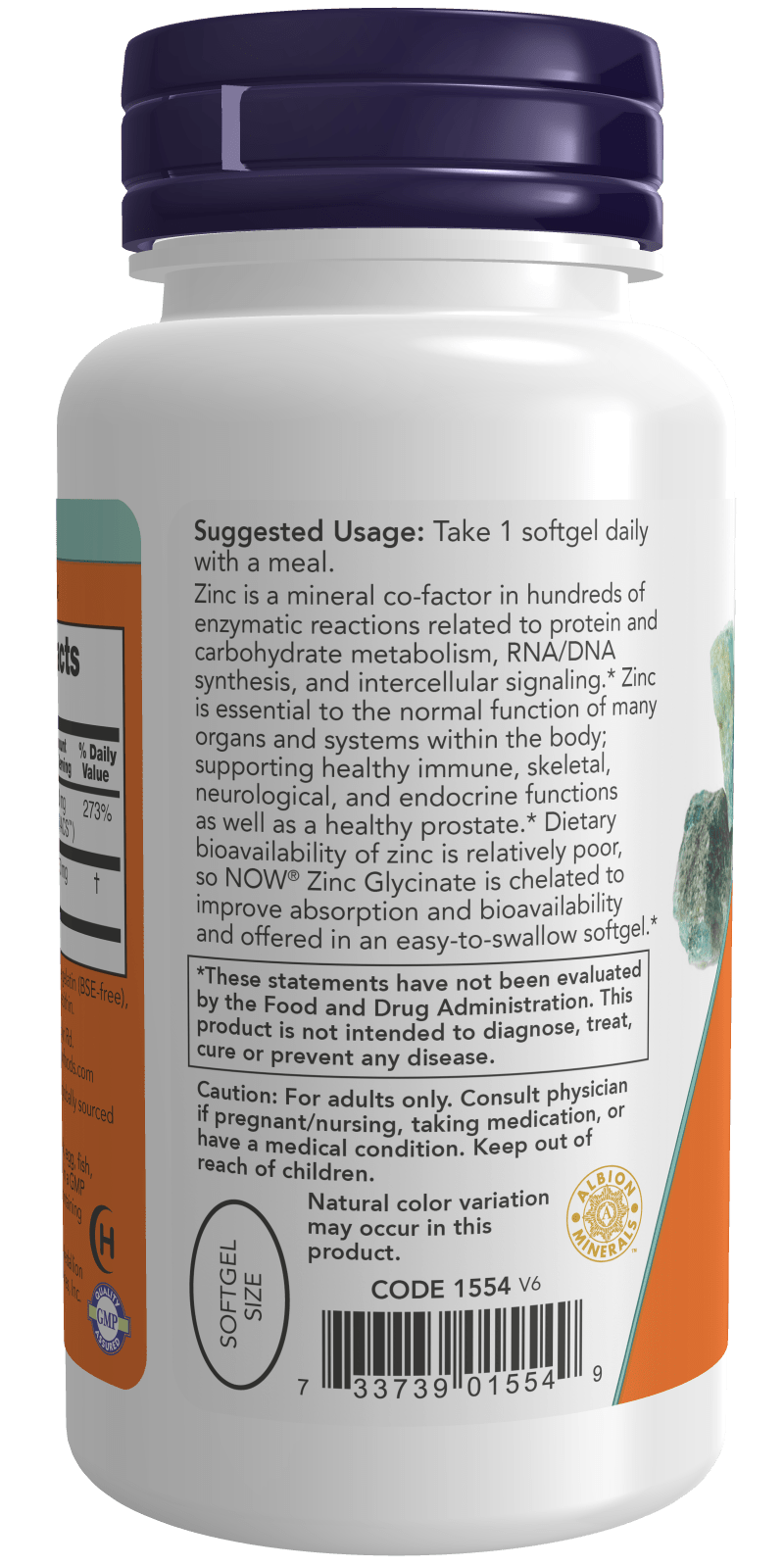 Zinc Glycinate - Country Life Natural Foods