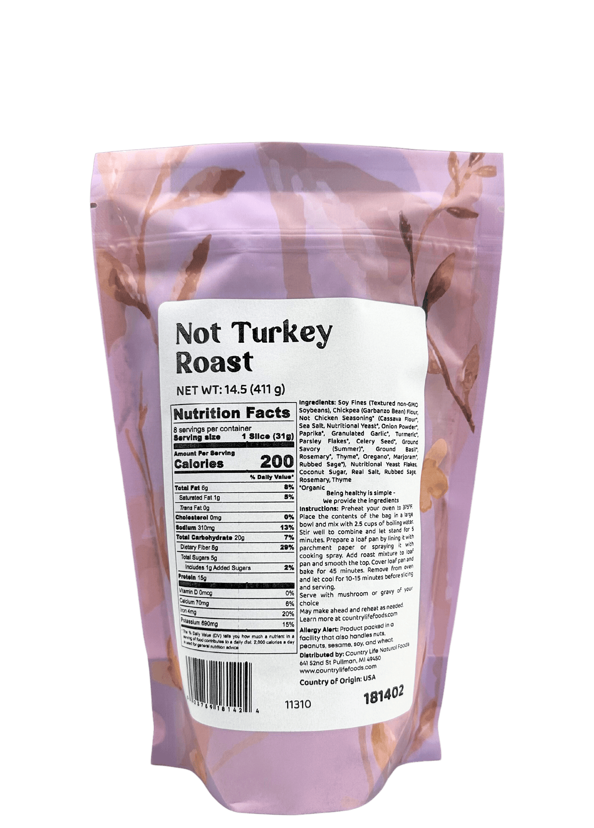 Not Turkey Roast - Country Life Natural Foods