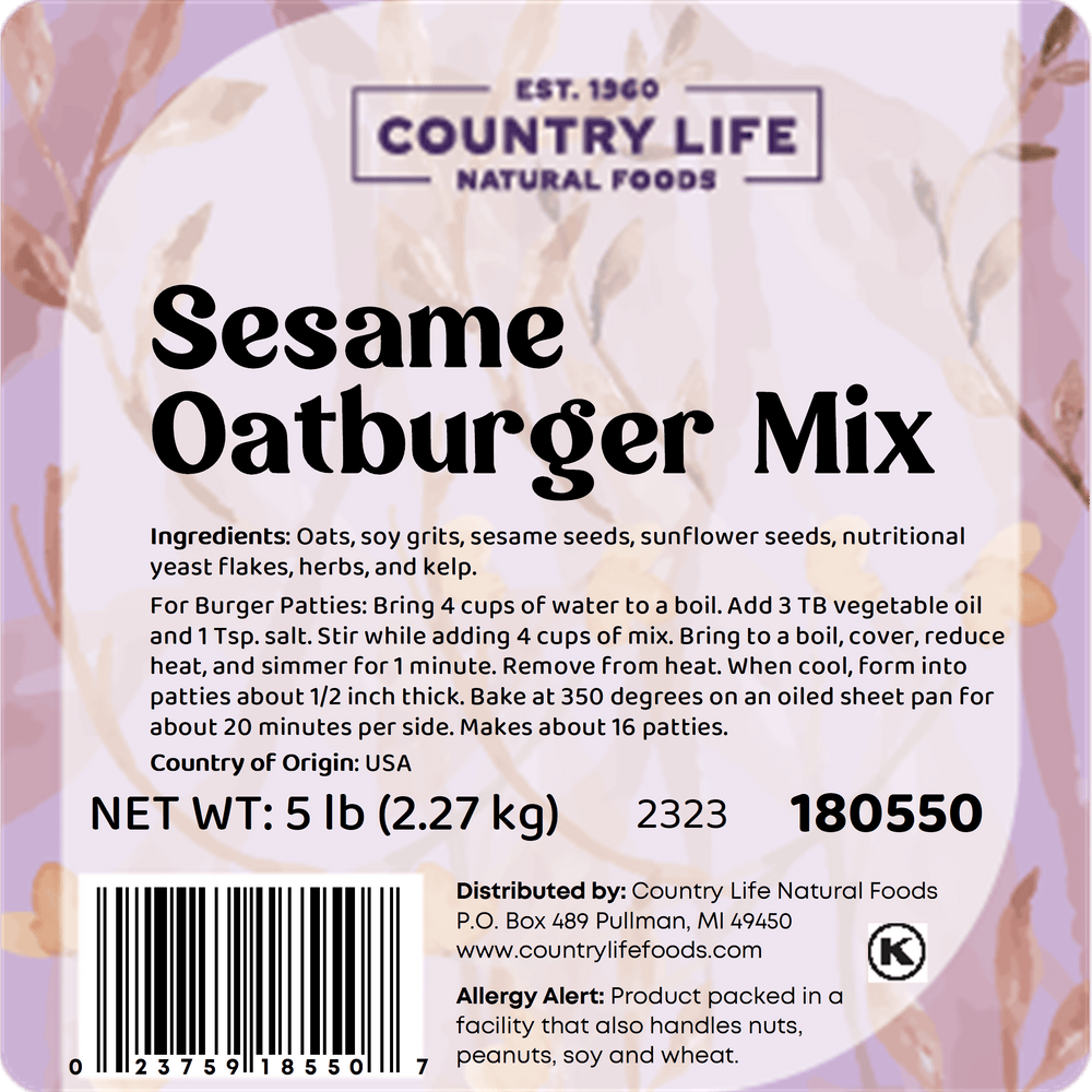 
                  
                    Sesame Oatburger Mix - Country Life Natural Foods
                  
                