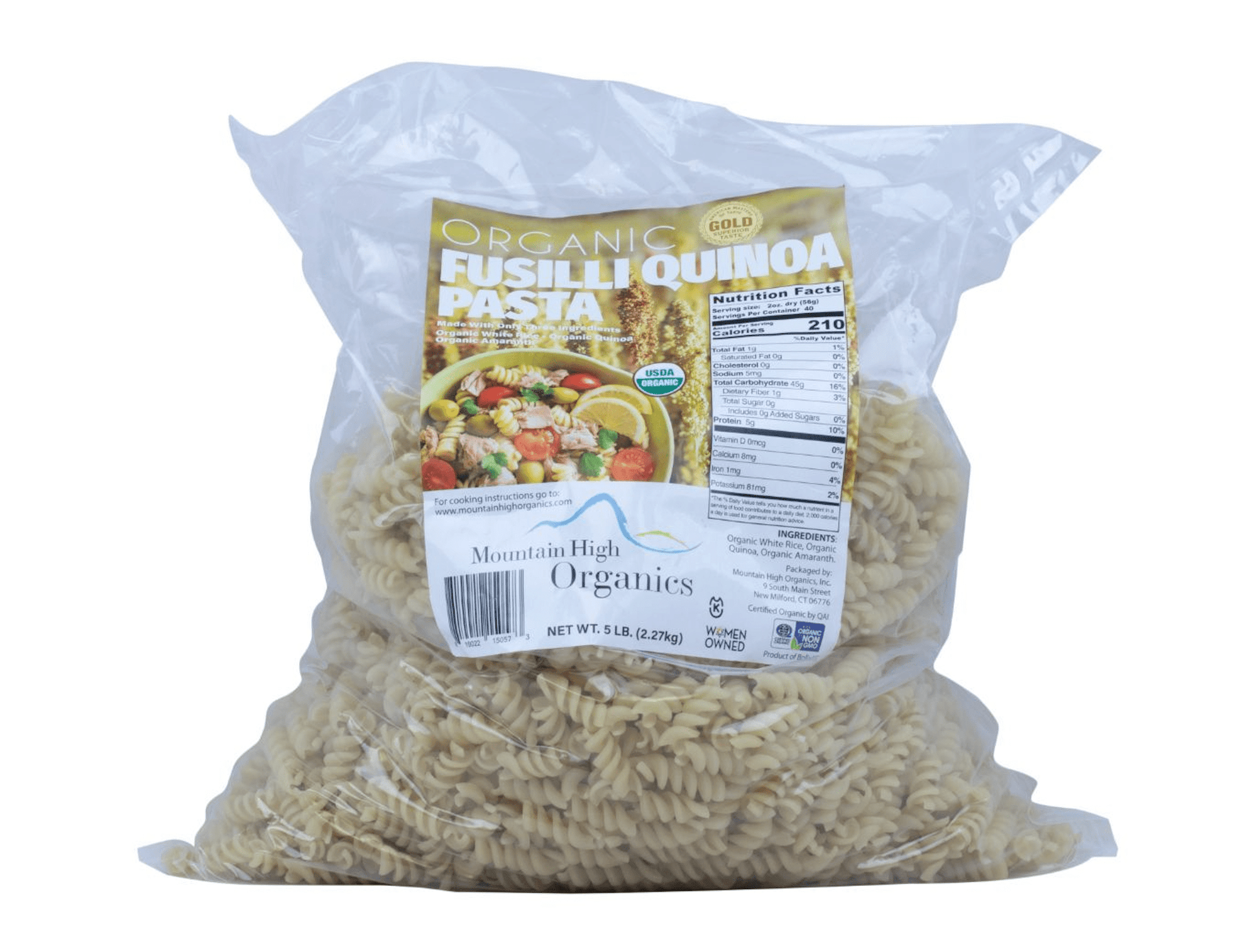 Fusilli, Quinoa, Organic, Gluten-Free - Country Life Natural Foods