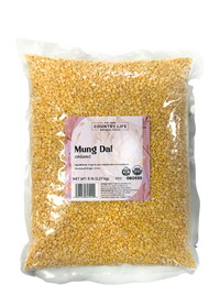Mung Dal Beans, Yellow, Organic, Split Peeled - Country Life Natural Foods