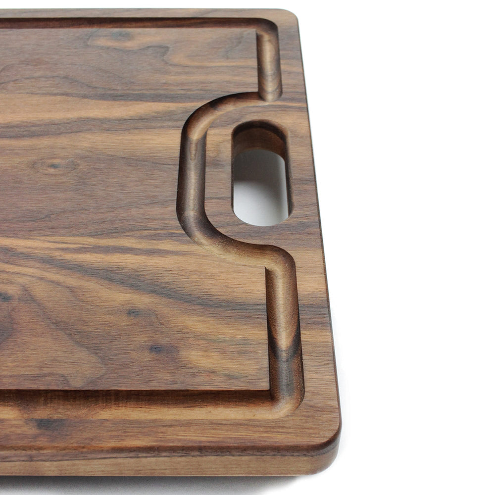 
                  
                    Large Cutting Board With Handles and Juice Groove 18x12, Walnut Reversible Wood Cutting Board, Doubles as a Wooden Serving Tray With Handles
                  
                