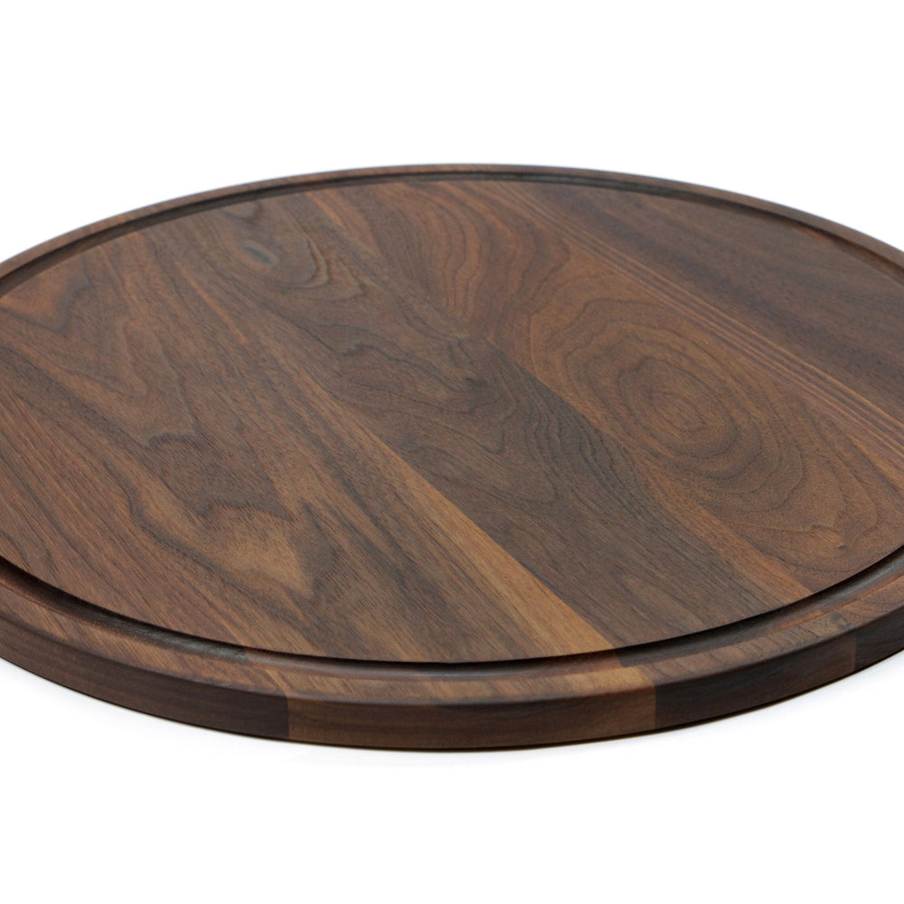 
                  
                    Large Walnut Round Cheese Board, 18 Inch Round Cutting Board with Juice Groove Black Walnut, Large Walnut Round Charcuterie Board
                  
                