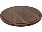 Large Walnut Round Cheese Board, 18 Inch Round Cutting Board with Juice Groove Black Walnut, Large Walnut Round Charcuterie Board, - Country Life Natural Foods
