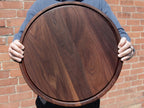 Large Walnut Round Cheese Board, 18 Inch Round Cutting Board with Juice Groove Black Walnut, Large Walnut Round Charcuterie Board, - Country Life Natural Foods