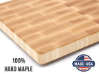 Large End Grain Walnut Cutting Board with Juice Groove, Butcher Block with Rubber Feet, Up to 2” Thick, Wedding Gift, Gift for Dad, USA Made, - Country Life Natural Foods