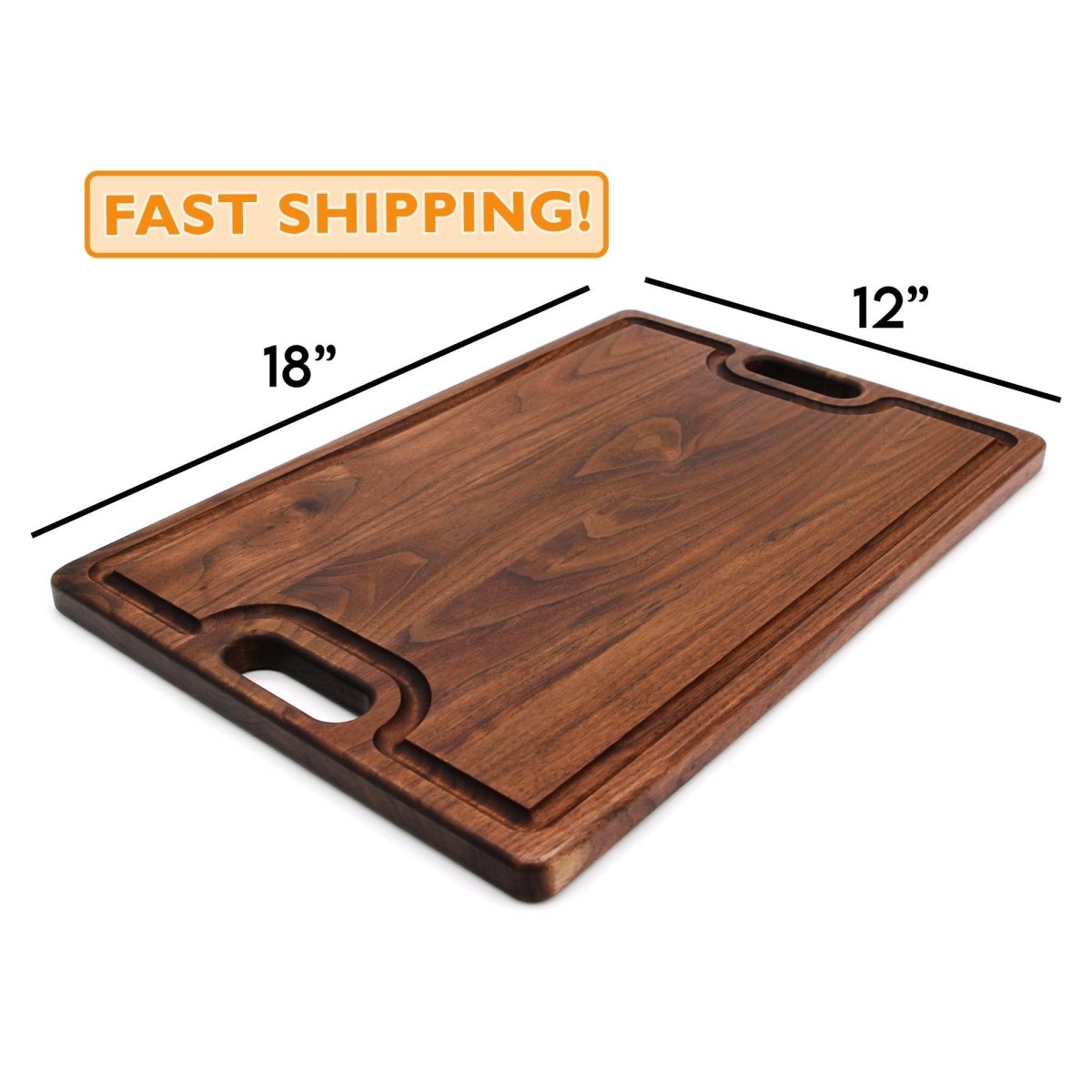
                  
                    Large Cutting Board With Handles and Juice Groove 18x12, Walnut Reversible Wood Cutting Board, Doubles as a Wooden Serving Tray With Handles - Country Life Natural Foods
                  
                