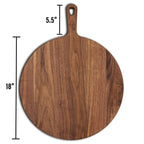 XL Walnut Paddle Cutting Board With Handle, Round Charcuterie Board, Wedding Gift, Charcuterie Board With Handle, 100% Handmade in the USA, - Country Life Natural Foods
