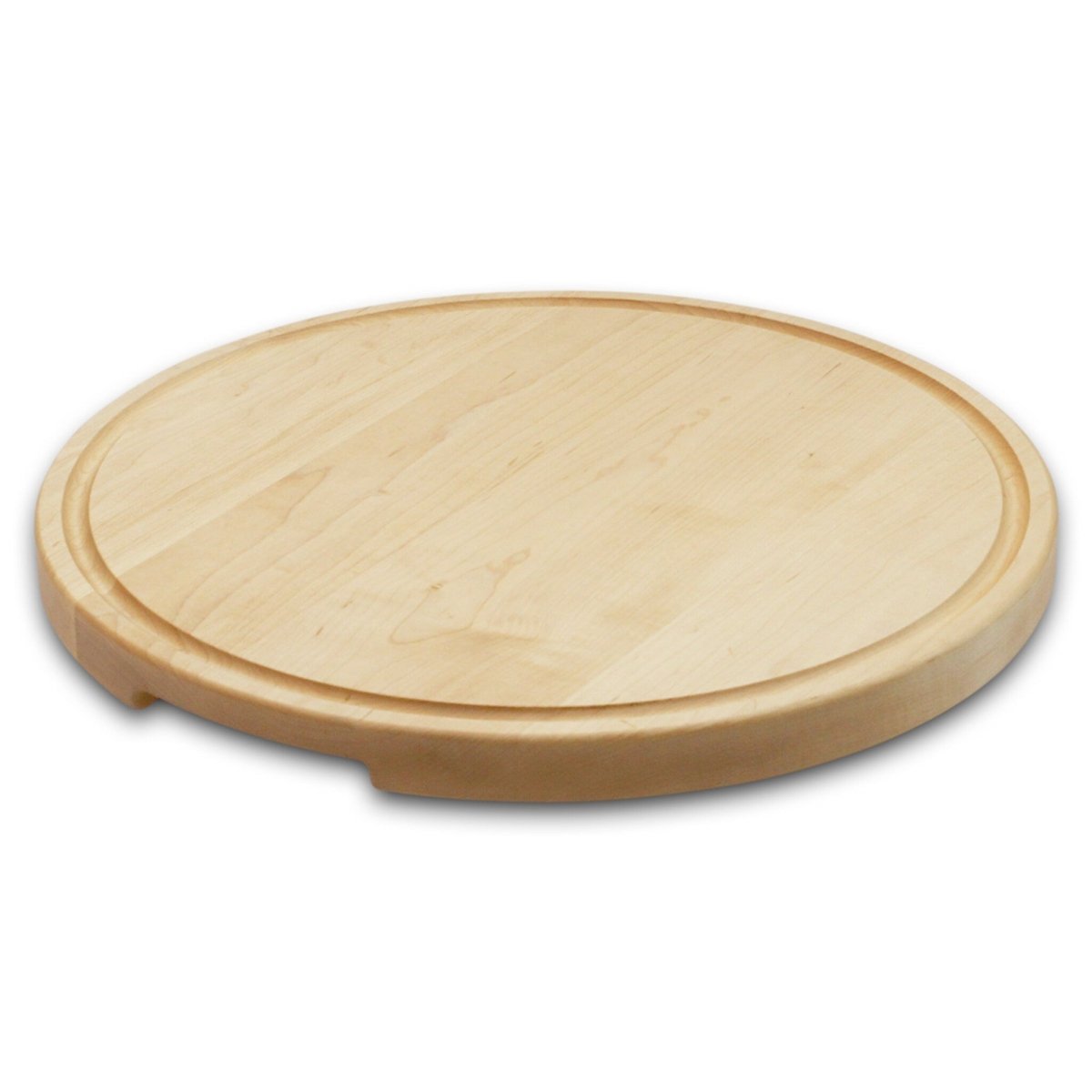 Extra Large Round Wood Cutting Board with Feet, Pocket Handles and Juice Groove, 18”x1.25 Inches Thick, Gift For Mom, 100% USA Made, - Country Life Natural Foods