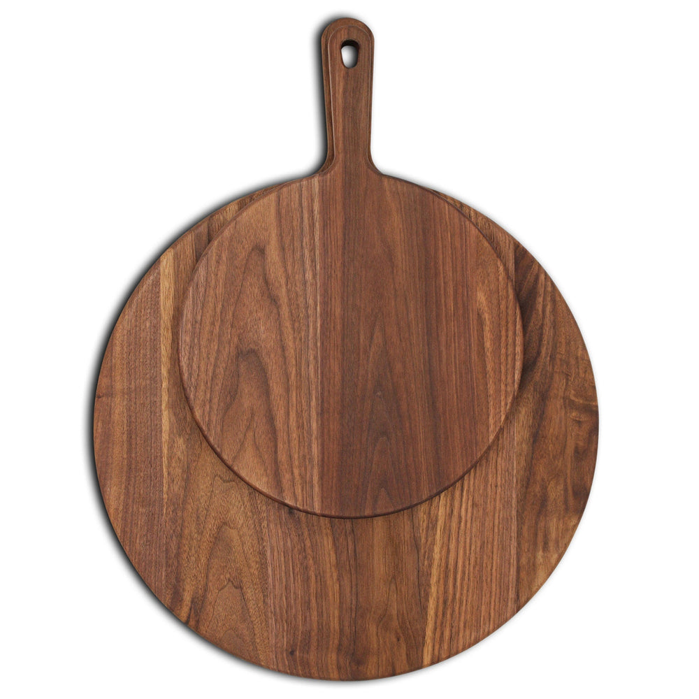 
                  
                    XL Walnut Paddle Cutting Board With Handle, Round Charcuterie Board, Wedding Gift, Charcuterie Board With Handle, 100% Handmade in the USA
                  
                