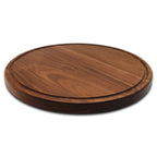 Extra Large Round Wood Cutting Board with Feet, Pocket Handles and Juice Groove, 18”x1.25 Inches Thick, Gift For Mom, 100% USA Made, - Country Life Natural Foods