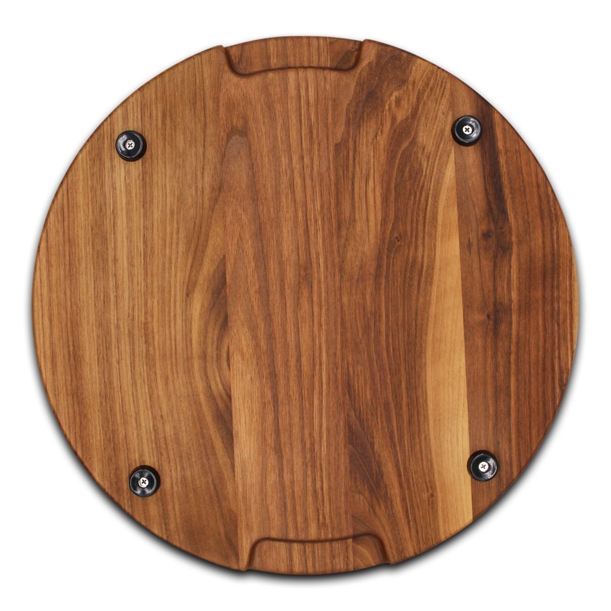 Extra Large Round Wood Cutting Board with Feet, Pocket Handles and Juice Groove, 18”x1.25 Inches Thick, Gift For Mom, 100% USA Made, - Country Life Natural Foods