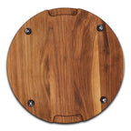 Extra Large Round Wood Cutting Board with Feet, Pocket Handles and Juice Groove, 18”x1.25 Inches Thick, Gift For Mom, 100% USA Made, - Country Life Natural Foods