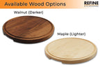 Extra Large Round Wood Cutting Board with Feet, Pocket Handles and Juice Groove, 18”x1.25 Inches Thick, Gift For Mom, 100% USA Made, - Country Life Natural Foods
