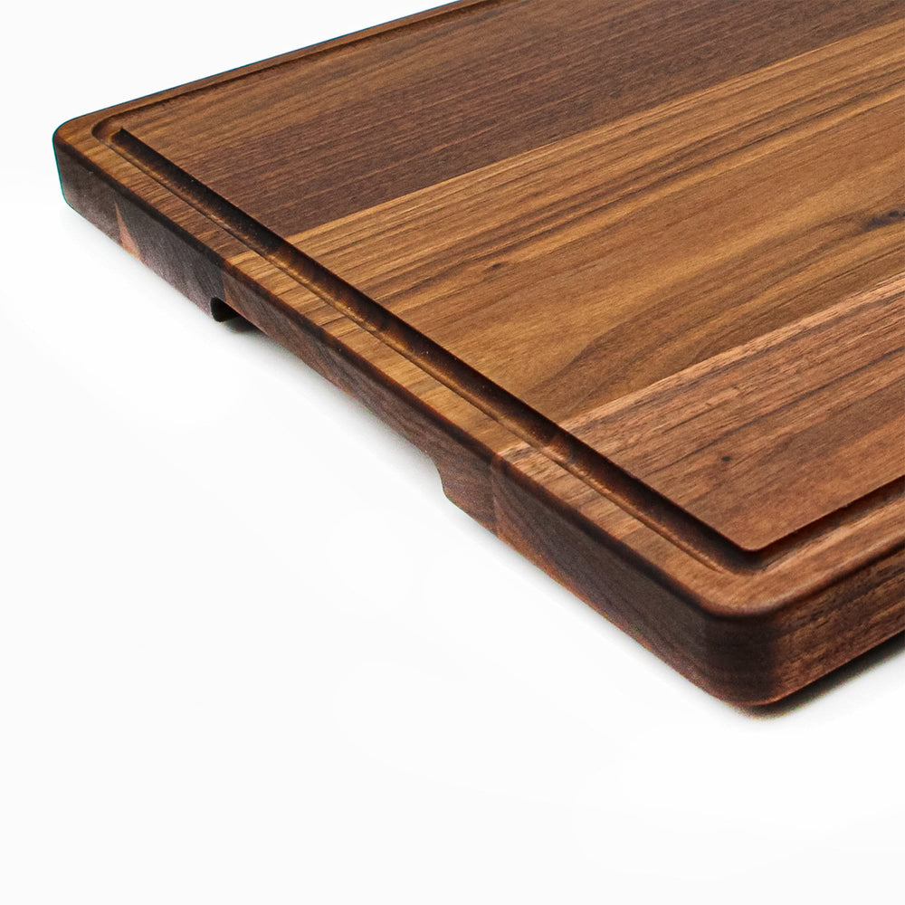 
                  
                    1.25” Thick Extra Large Wood Cutting Board with Feet, Pocket Handles and Juice Groove, 24x18”x1.25 Inches Thick, Gift For Dad, 100% USA Made
                  
                