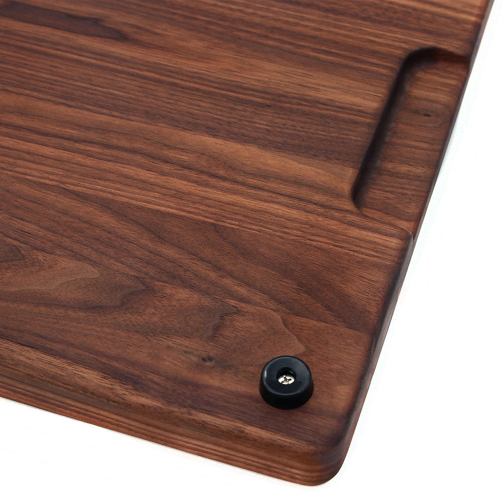 
                  
                    1.25” Thick Extra Large Wood Cutting Board with Feet, Pocket Handles and Juice Groove, 24x18”x1.25 Inches Thick, Gift For Dad, 100% USA Made
                  
                