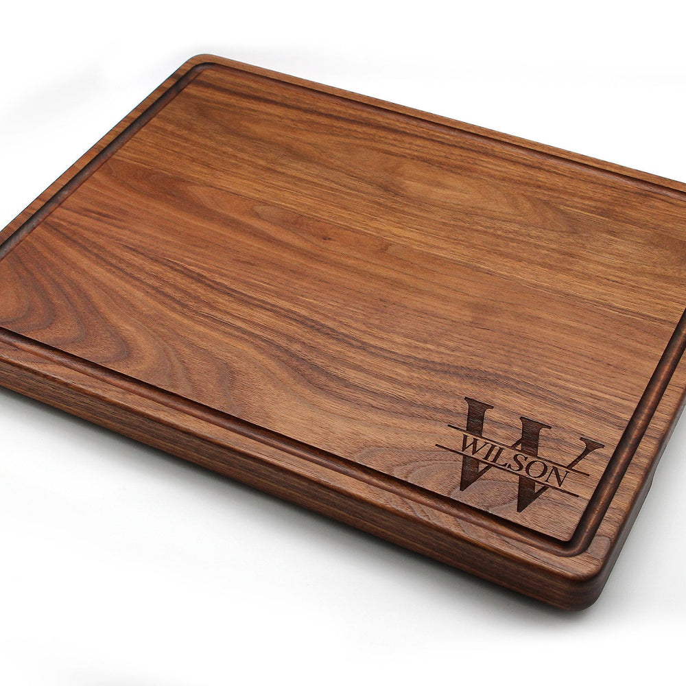 
                  
                    1.25” Thick Extra Large Wood Cutting Board with Feet, Pocket Handles and Juice Groove, 24x18”x1.25 Inches Thick, Gift For Dad, 100% USA Made
                  
                