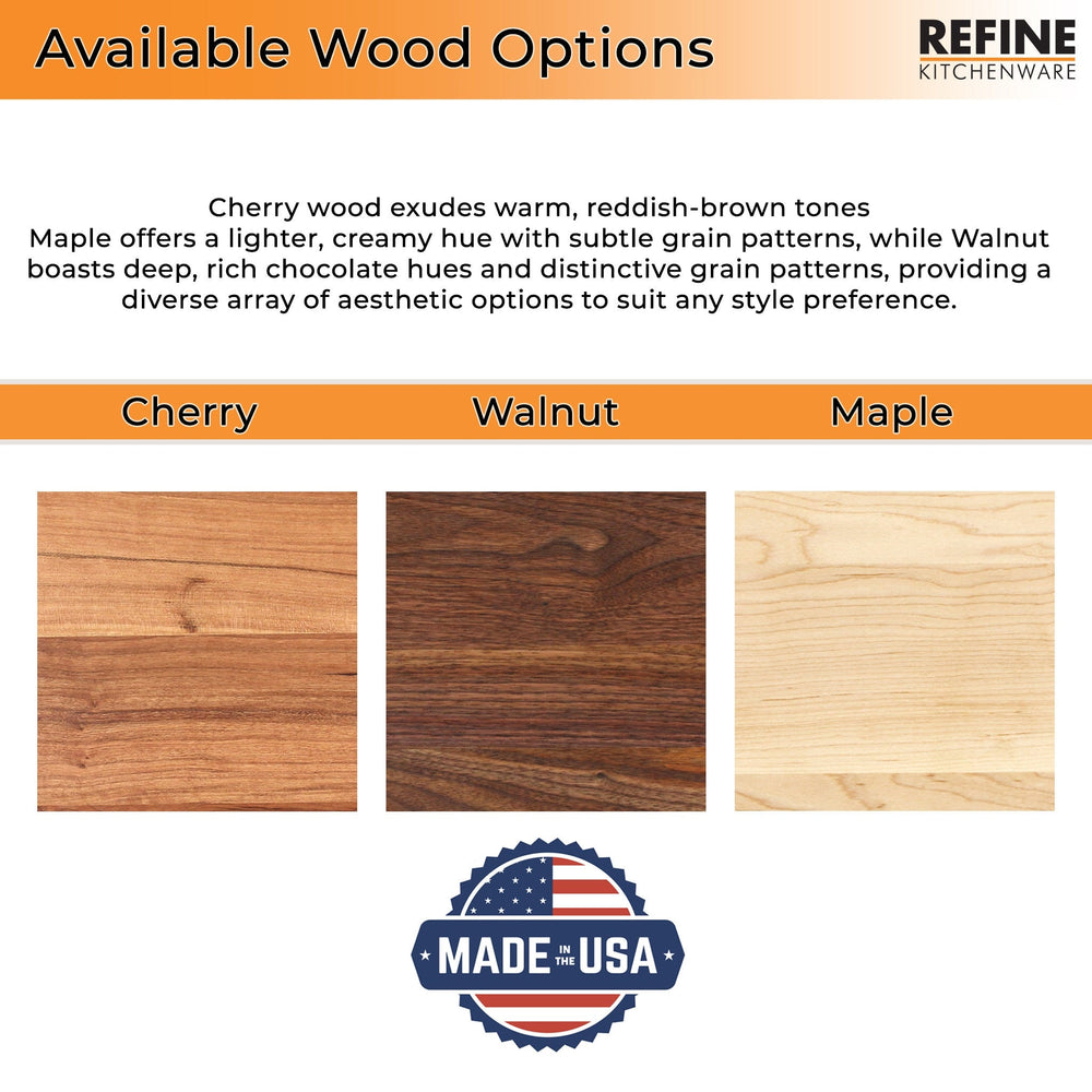 
                  
                    Large Cherry Wood Cutting Board With Juice Groove and Handles 18 x 12 Inches, Cherry Charcuterie Board, Cherry Cheese Board, 100% USA Made
                  
                