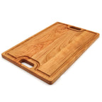 Large Cherry Wood Cutting Board With Juice Groove and Handles 18 x 12 Inches, Cherry Charcuterie Board, Cherry Cheese Board, 100% USA Made, - Country Life Natural Foods