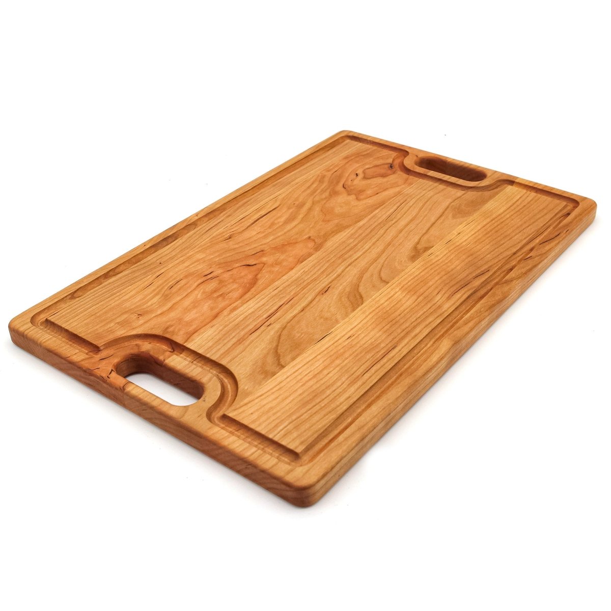 Large Cherry Wood Cutting Board With Juice Groove and Handles 18 x 12 Inches, Cherry Charcuterie Board, Cherry Cheese Board, 100% USA Made - Country Life Natural Foods