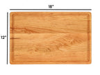 Large Cherry Wood Cutting Board With Juice Groove 18 x 12 Inches, Cherry Charcuterie Board, Cherry Cheese Board, Father's Day, 100% USA Made, - Country Life Natural Foods