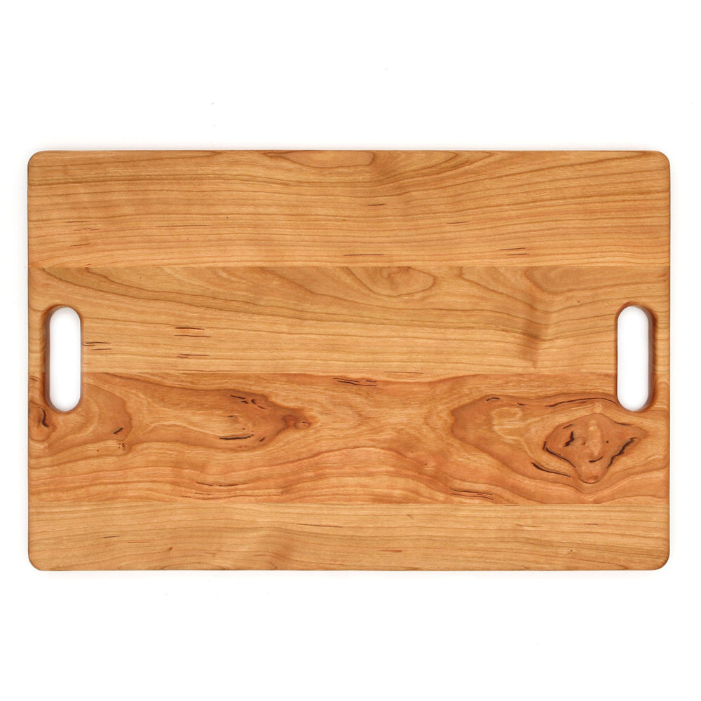 
                  
                    Large Cherry Wood Cutting Board With Juice Groove and Handles 18 x 12 Inches, Cherry Charcuterie Board, Cherry Cheese Board, 100% USA Made
                  
                