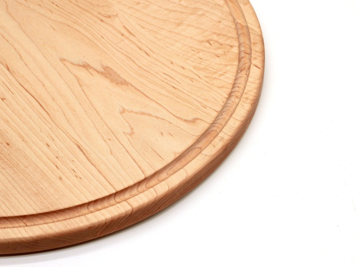 Large Walnut Round Cheese Board, 18 Inch Round Cutting Board with Juice Groove Black Walnut, Large Walnut Round Charcuterie Board - Country Life Natural Foods