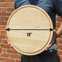 
                  
                    Large Walnut Round Cheese Board, 18 Inch Round Cutting Board with Juice Groove Black Walnut, Large Walnut Round Charcuterie Board
                  
                