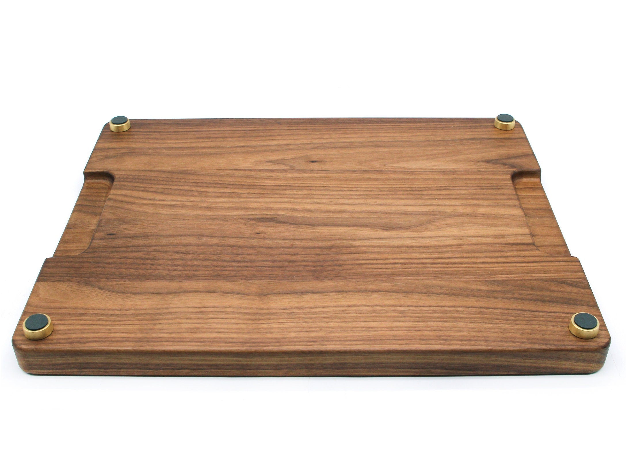Premium Brass Cutting Board Feet - Set of 4, Includes Non-Slip Pads, and Phillips Screws. 1