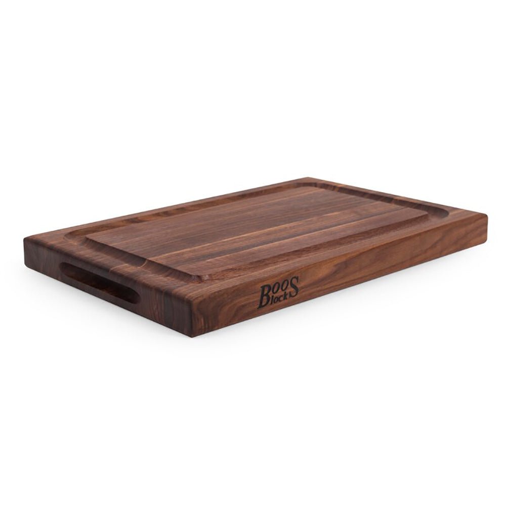 John Boos BBQ Collection Reversible Wood Cutting Board w/Juice Groove, Walnut - Country Life Natural Foods