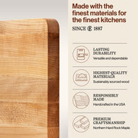 
                  
                    John Boos Chop N Slice Large Maple Wood End Grain Cutting Board, 18"x12"x1.25" - Country Life Natural Foods
                  
                