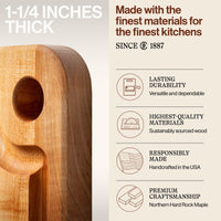 
                  
                    John Boos Prestige Maple Wood Edge Grain Kitchen Cutting Board,16" x 10" x 1.25" - Country Life Natural Foods
                  
                