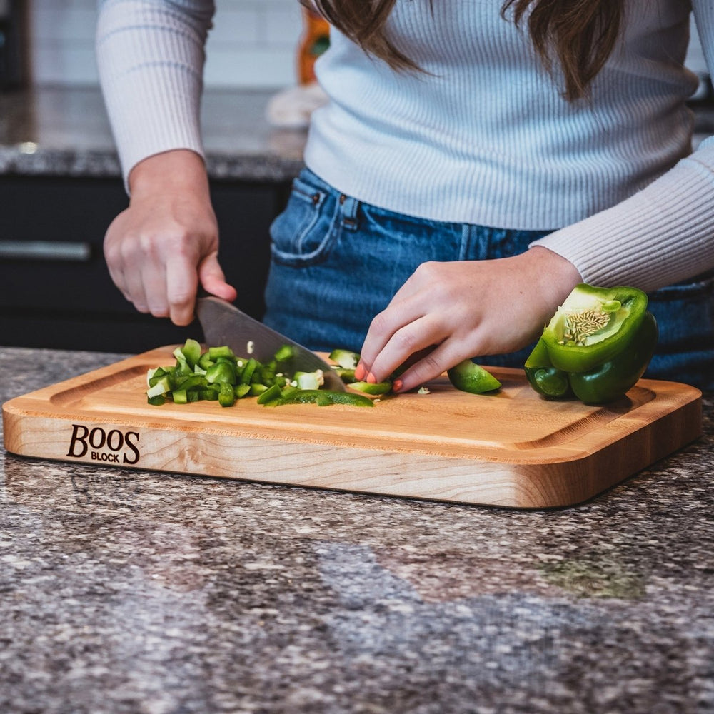 
                  
                    John Boos Prestige Maple Wood Edge Grain Kitchen Cutting Board,16" x 10" x 1.25" - Country Life Natural Foods
                  
                