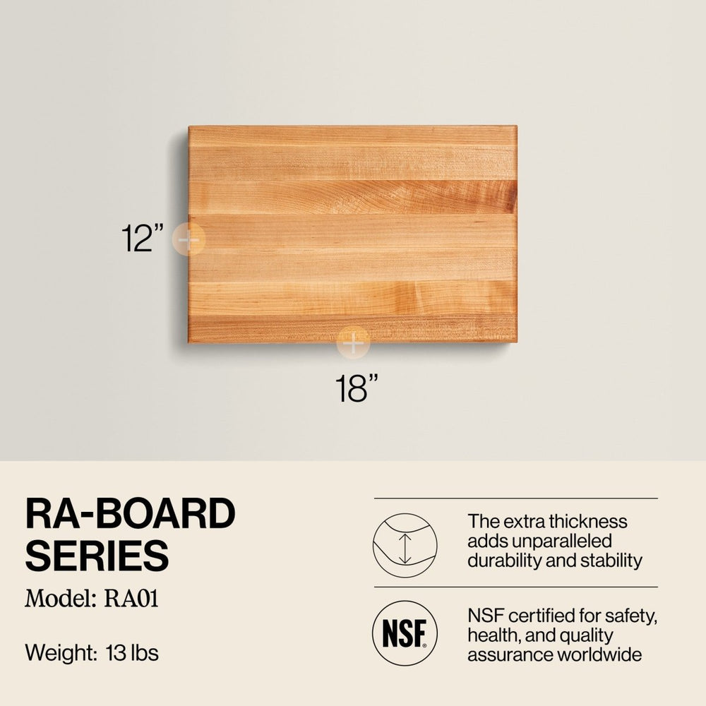 
                  
                    John Boos Maple Wood Edge Grain Cutting Board for Kitchen Prep, 18" x 12" x 2.25" - Country Life Natural Foods
                  
                