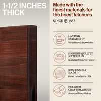
                  
                    John Boos Walnut Wood Edge Grain Reversible Cutting Board, 24 x 18 x 1.5 Inches - Country Life Natural Foods
                  
                