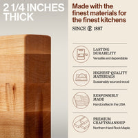 
                  
                    John Boos Maple Wood Edge Grain Cutting Board for Kitchen Prep, 18" x 12" x 2.25" - Country Life Natural Foods
                  
                