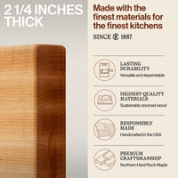 
                  
                    John Boos Maple Wood Bamboo End Grain Cutting Board for Kitchen Prep, 20" x 15" x 2.25" - Country Life Natural Foods
                  
                