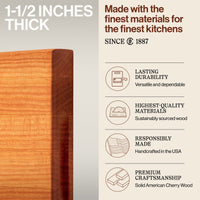 
                  
                    John Boos Cherry Wood Edge Grain Reversible Cutting Board, 18 x 12 x 1.5 Inches - Country Life Natural Foods
                  
                