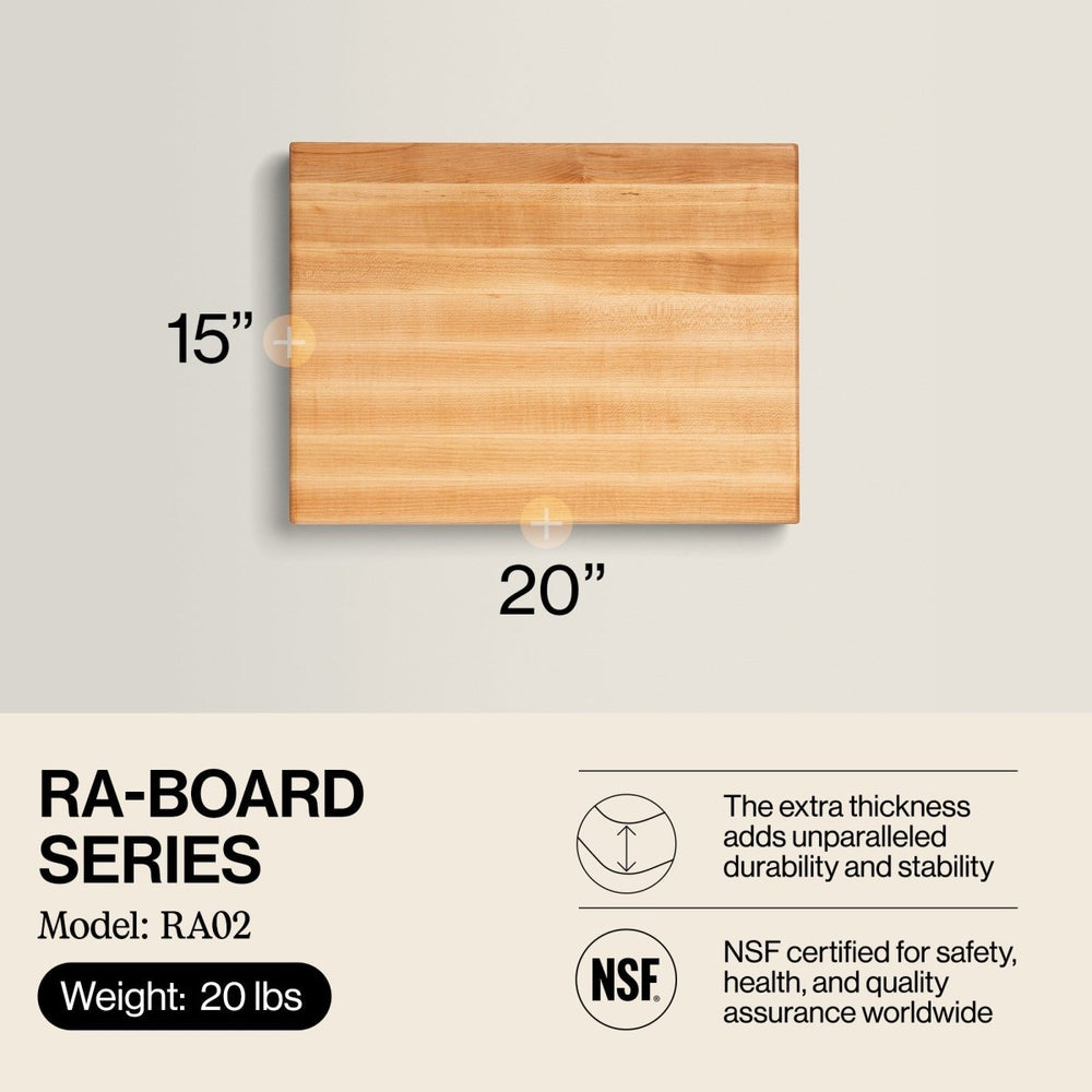
                  
                    John Boos Maple Wood Bamboo End Grain Cutting Board for Kitchen Prep, 20" x 15" x 2.25" - Country Life Natural Foods
                  
                