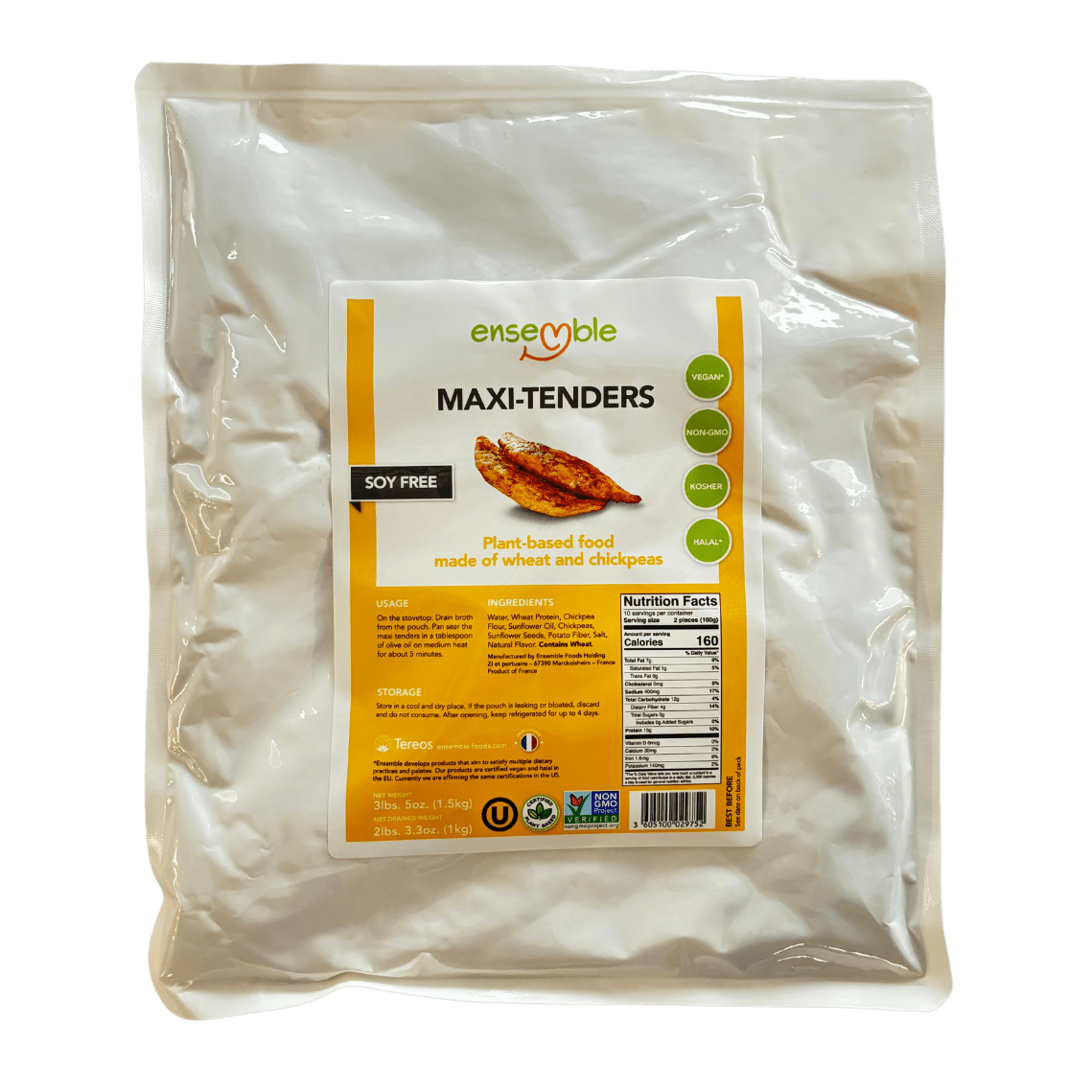 Ensemble Vegan Meat, Plant Based, Non-GMO, Soy Free - Country Life Natural Foods